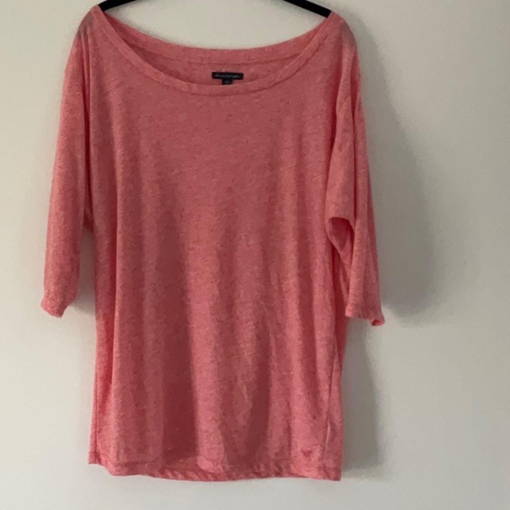 American Eagle Outfitters Coral Long Sleeve Tee